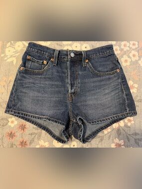Levi's Dark Blue Denim Women's Shorts